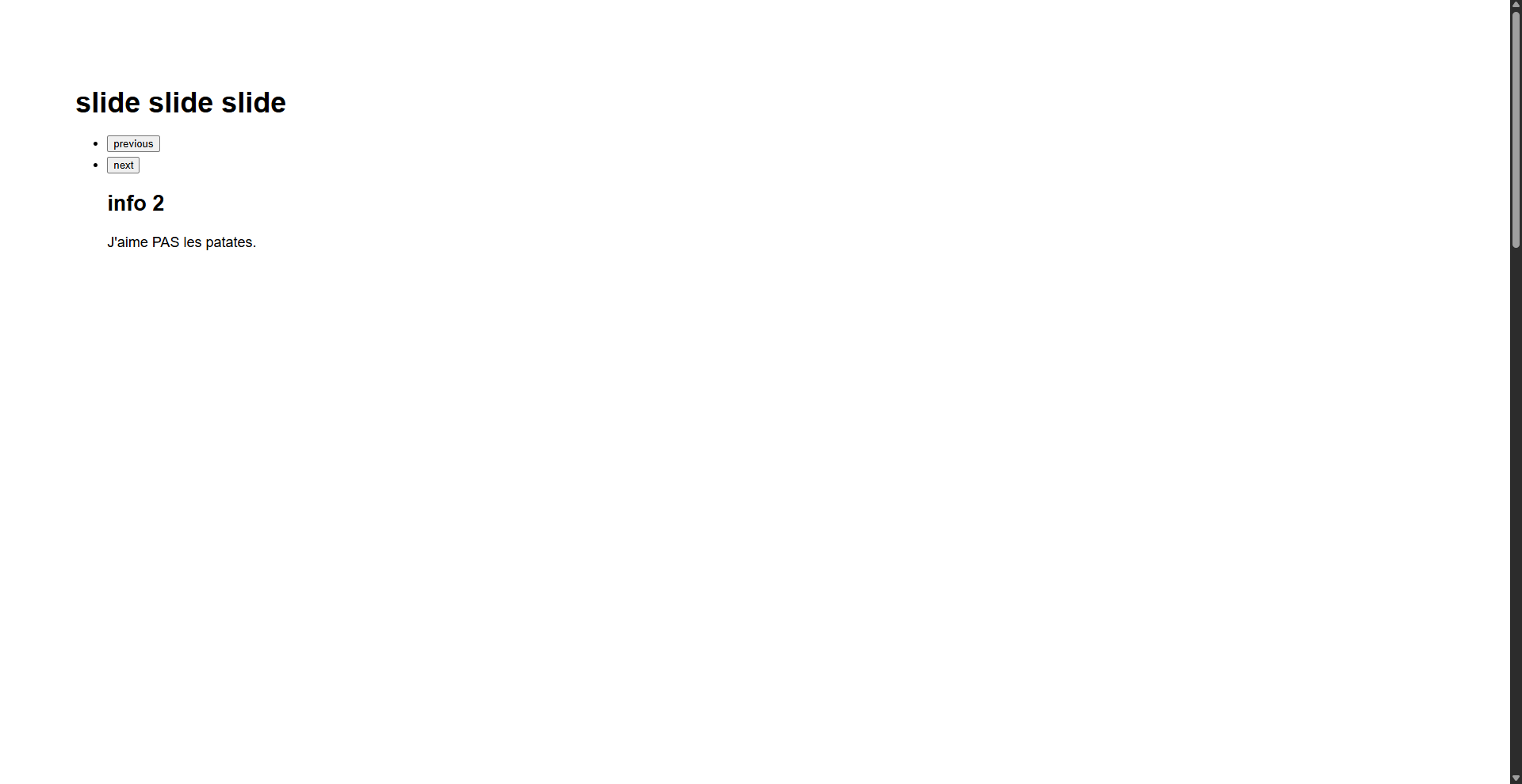 Système de slider pur